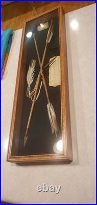 RARE Authentic Native American Territory Crossing Coup Arrows, Handcrafted