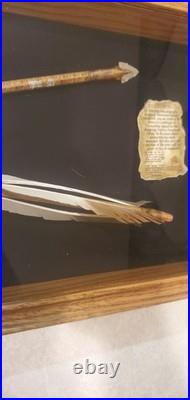 RARE Authentic Native American Territory Crossing Coup Arrows, Handcrafted