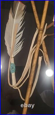 RARE Authentic Native American Territory Crossing Coup Arrows, Handcrafted