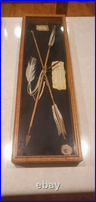 RARE Authentic Native American Territory Crossing Coup Arrows, Handcrafted