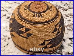 RARE Beautiful Native American Hupa Hat Basket