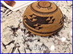 RARE Beautiful Native American Hupa Hat Basket