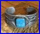 RARE-Beautiful-Sterling-Turquoise-Bracelet-By-Silversmith-BUFFALO-Free-Ship-01-zrro