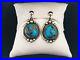 RARE-Bisbee-Blue-Turquoise-Sterling-Silver-Navajo-Dangle-Clip-On-Earrings-c1950s-01-hd