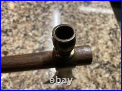RARE & COMPLETE BRONZE PIPE smoke TOMAHAWK WITH DOVETAILED STEEL BIT