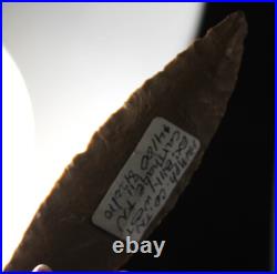 RARE Cumberland Point COA Authentic Prehistoric Arrowhead Native American Indian
