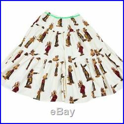 RARE Double D Ranch Wear Indian Chief Print Maxi Skirt Elastic Waist Cowgirl L