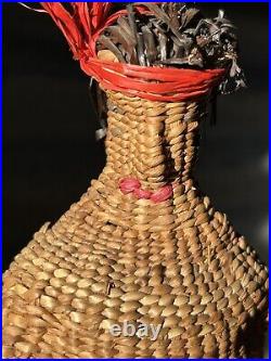 RARE Early to Mid 1900s Northwest Quinault Female Doll Basket Native American