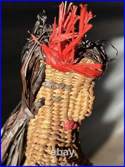 RARE Early to Mid 1900s Northwest Quinault Female Doll Basket Native American