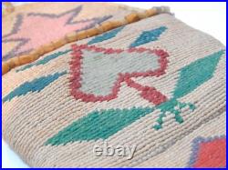 RARE FIND ANTIQUE c1890-1915 NEZ PERCE' PLATEAU INDIAN CORNHUSK WALL POUCH