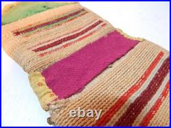 RARE FIND ANTIQUE c1890-1915 NEZ PERCE' PLATEAU INDIAN CORNHUSK WALL POUCH