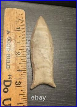 RARE! Fluted Cumberland Point Arrowhead Native American Indian