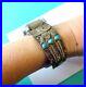 RARE-Fred-Harvey-Era-Sterling-Silver-and-Turquoise-Navajo-Knifewing-Watch-Cuff-01-qk