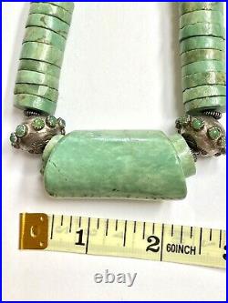 RARE Green Turquoise Necklace withSterling Clasp Custom Made