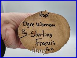 RARE Hopi Ogre Woman Kachina by Sterling Francis Jr. 10