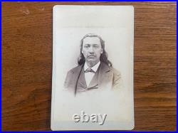 RARE ID'd NATIVE AMERICAN Indian Man Identified in Period Hand Cabinet Card