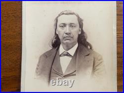 RARE ID'd NATIVE AMERICAN Indian Man Identified in Period Hand Cabinet Card