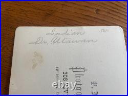 RARE ID'd NATIVE AMERICAN Indian Man Identified in Period Hand Cabinet Card