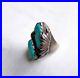 RARE-ITEM-Navajo-American-Native-Sterling-Silver-Ring-Turquoise-Size-10-Men-s-01-nni