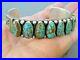 RARE-KIRK-SMITH-Native-American-Navajo-Turquoise-Row-Sterling-Silver-Bracelet-01-qh