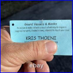 RARE Kris Thoeni American Indian Native Arrowhead Gourd Water Vessel? Blt39j3