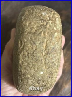 RARE Large Native American Game Stone /Discoidal Stone Tool