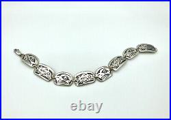 RARE MAG signed Sterling Silver Link Bracelet NW Native American Made In USA