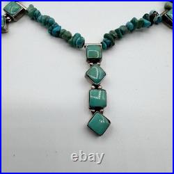 RARE Milton Lee Native American Navajo Sterling Silver Turquoise Necklace