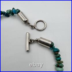 RARE Milton Lee Native American Navajo Sterling Silver Turquoise Necklace