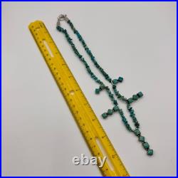 RARE Milton Lee Native American Navajo Sterling Silver Turquoise Necklace