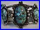 RARE-Museum-Quality-Antique-NATIVE-AMERICAN-8-TURQUOISE-STERLING-Cuff-Bracelet-01-jx