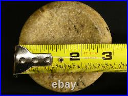 RARE Native American 3 Tenn Discoidal with35+ Pictographs! Game Stone for Chunkey