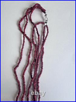 RARE Native American Authentic Wooden Necklace Signed Lavalle LSX L140 Wood