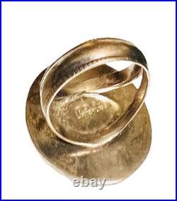 RARE Native American Carol Felley Silver Turquoise Ring Sz 7 GORGEOUS