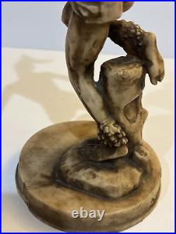 RARE Native American Deer Dancer Art Resin Sculpture 11 T Signed By The Artist