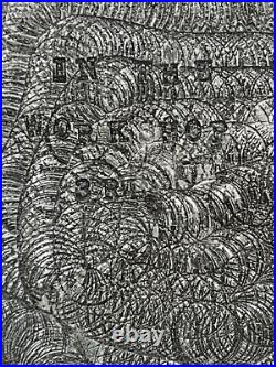 RARE Native American Engraved Metal 3D Plaque Wall Art Handmade Signed