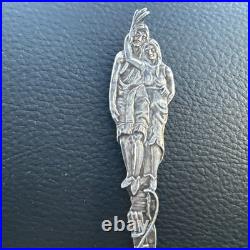 RARE Native American Indian Couple P&B Sterling Silver Spoon Minneapolis MN
