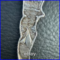 RARE Native American Indian Couple P&B Sterling Silver Spoon Minneapolis MN