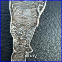 RARE Native American Indian Couple P&B Sterling Silver Spoon Minneapolis MN