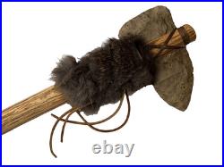 RARE Native American Indian Stone Head Tomahawk with Wooden Handle 20