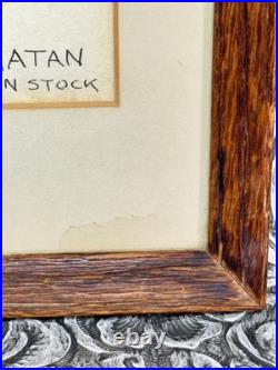 RARE Native American Indian Watercolor Painting Powhatan Algonquin Tillotson Art