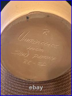 RARE Native American Lakota Sioux Pottery of Custer's Last Stand Battle Signed