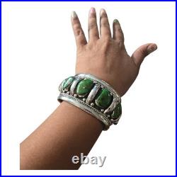 RARE Native American, Navajo Carico Lake Turquoise Statement Cuff By Rick Chavez
