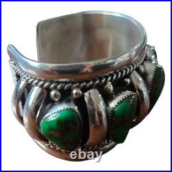 RARE Native American, Navajo Carico Lake Turquoise Statement Cuff By Rick Chavez