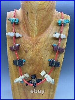 RARE Native American Navajo Herbert Davis Fetish Necklace