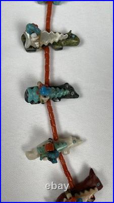 RARE Native American Navajo Herbert Davis Fetish Necklace Beautiful