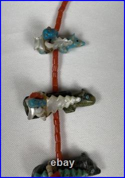 RARE Native American Navajo Herbert Davis Fetish Necklace Beautiful