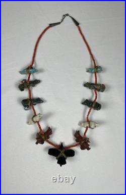 RARE Native American Navajo Herbert Davis Fetish Necklace Beautiful