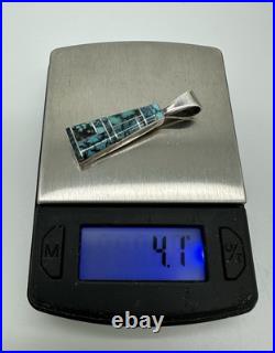 RARE Native American Ronnie Willie Sterling Silver 925 Turquoise Coral Pendant