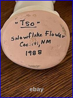 RARE Native American-SNOWFLAKE FLOWER(Stephanie Rhodes) Pottery Storyteller